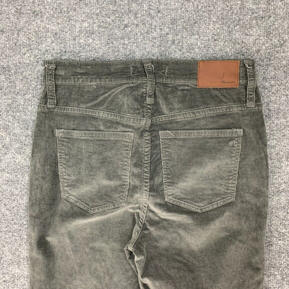 Madewell Jeans Womens 25T Tall Gray Corduroy High Rise Skinny Stretch 5 Pockets - Picture 8 of 15